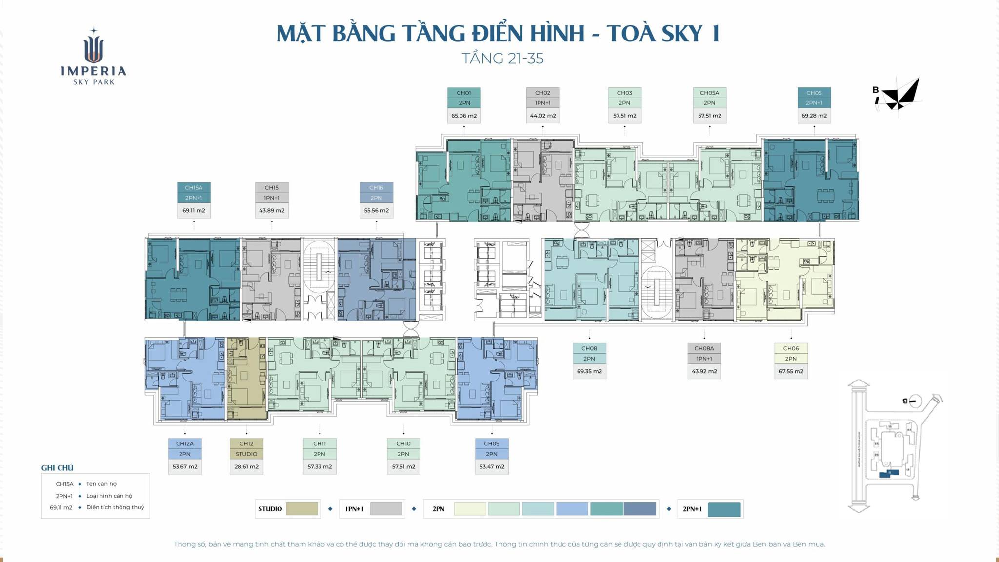Mặt bằng tầng điển hình với lõi thang máy trung tâm, hành lang rộng thoáng kết nối trực tiếp đến từng căn hộ.