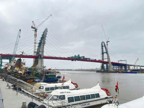 Cầu Hoàng Gia hơn 2.000 tỷ đồng ở Hải Phòng sắp hợp long